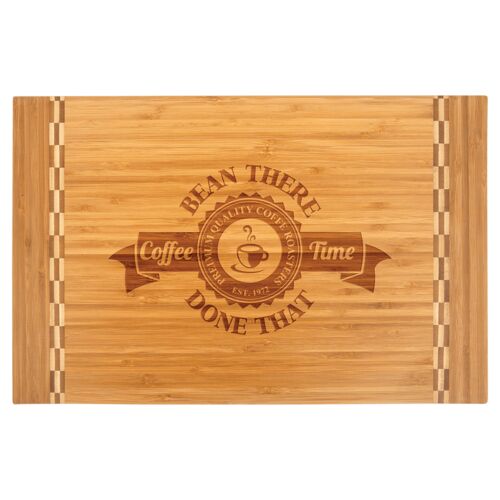 Bamboo Cutting Board with Butcher Block Inlay (18 1/4" x 12" ) Thumbnail
